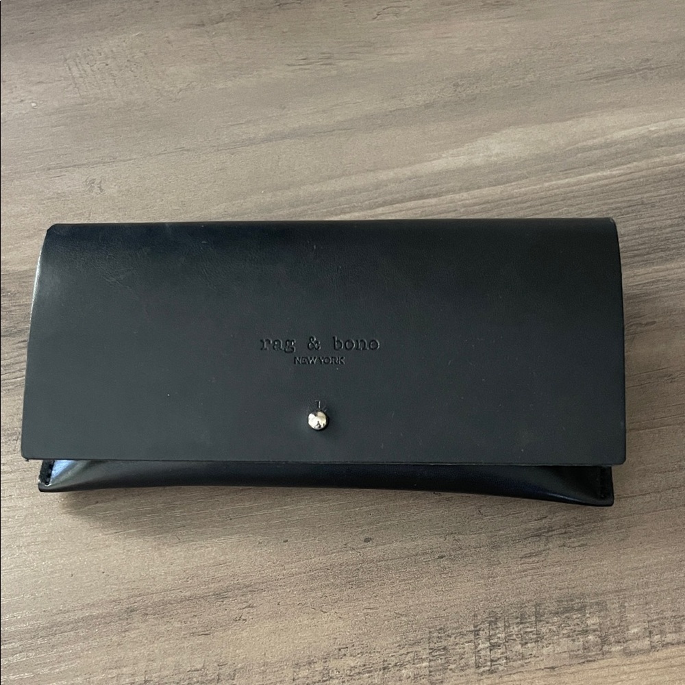 Rag & Bone Midnight Black Leather sunglasses case